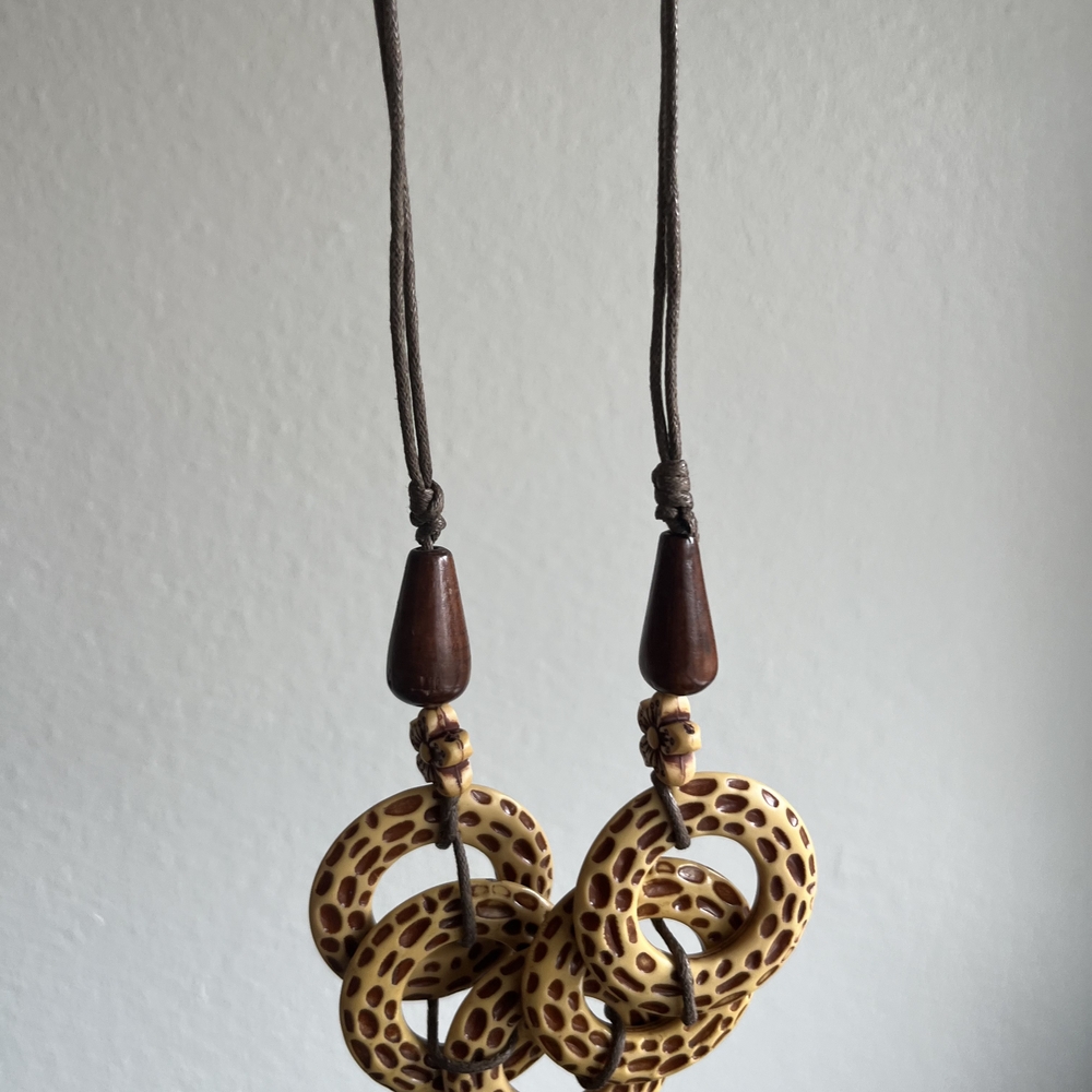 Brown and Tan Pendant Necklace